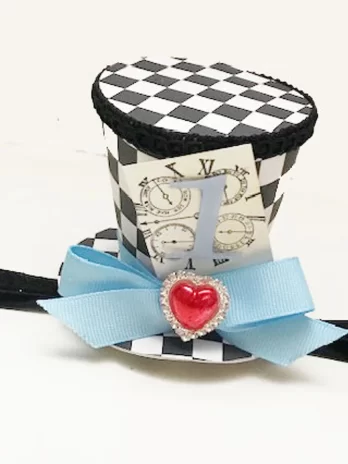 Alice in Wonderland Inspired Mini Top Hat Headband