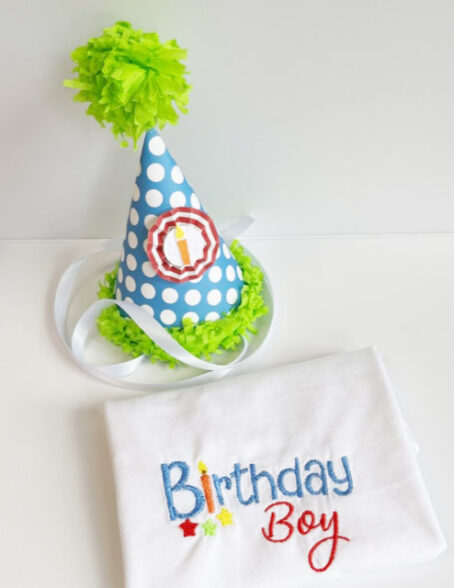 Birthday Boy Shirt and Matching Party Hat