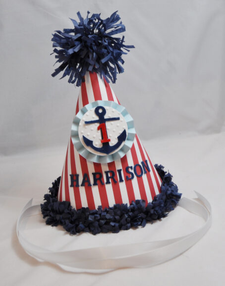 Boy Nautical Party Hat Personalized